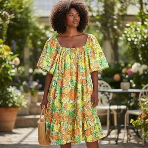 NWT Peyton & Parker Citrus Print Peasant Dress XL 🍋 Mommy & Me Collection